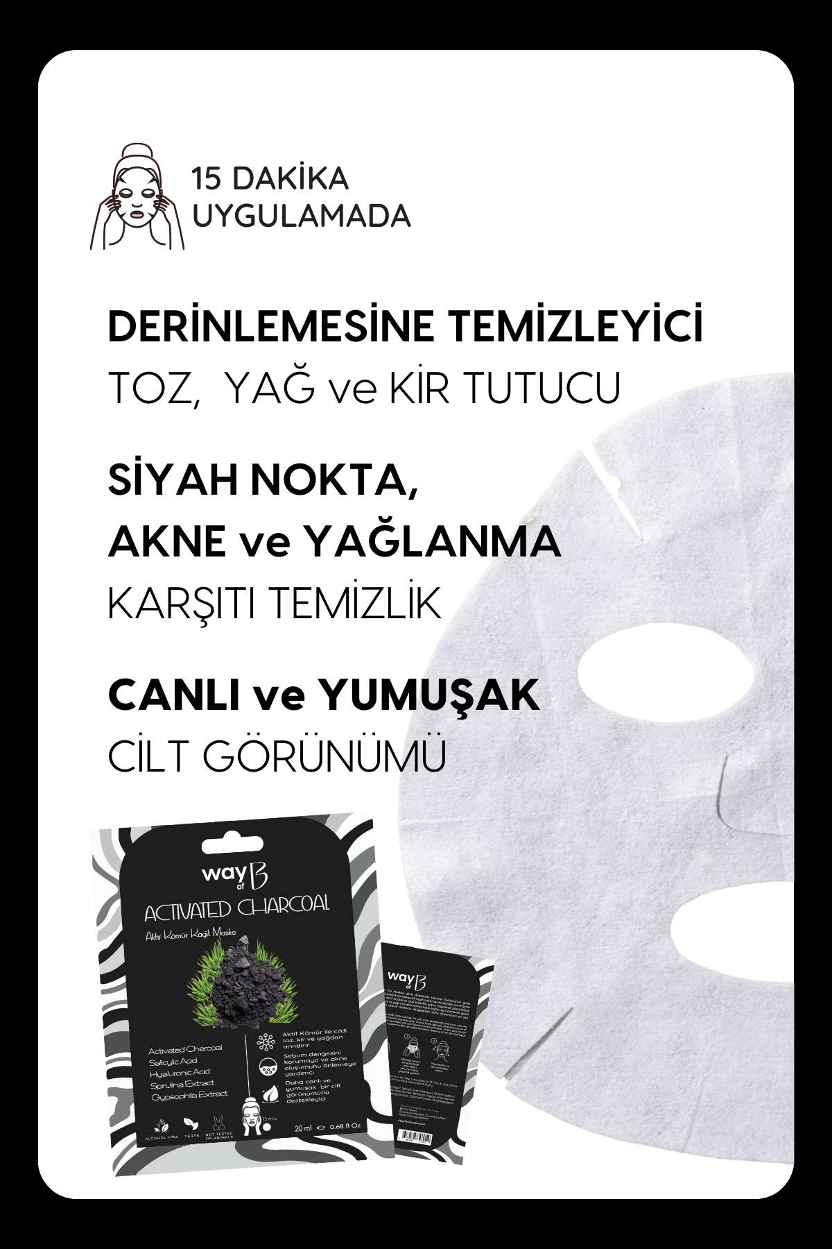 Aktif Kömür Kağıt Maske