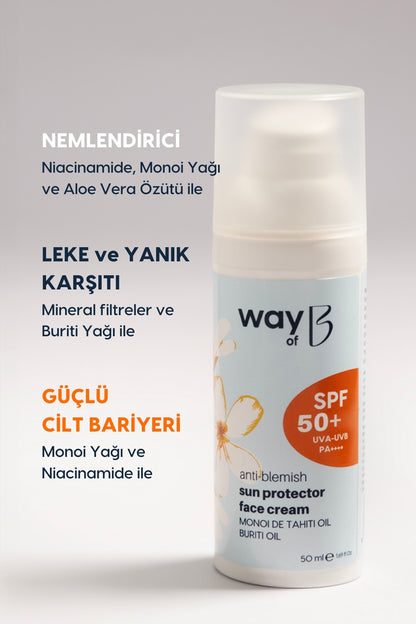 Anti-Blemish Sun Protector Face Cream, Leke Karşıtı Güneş Koruyucu Yüz Kremi